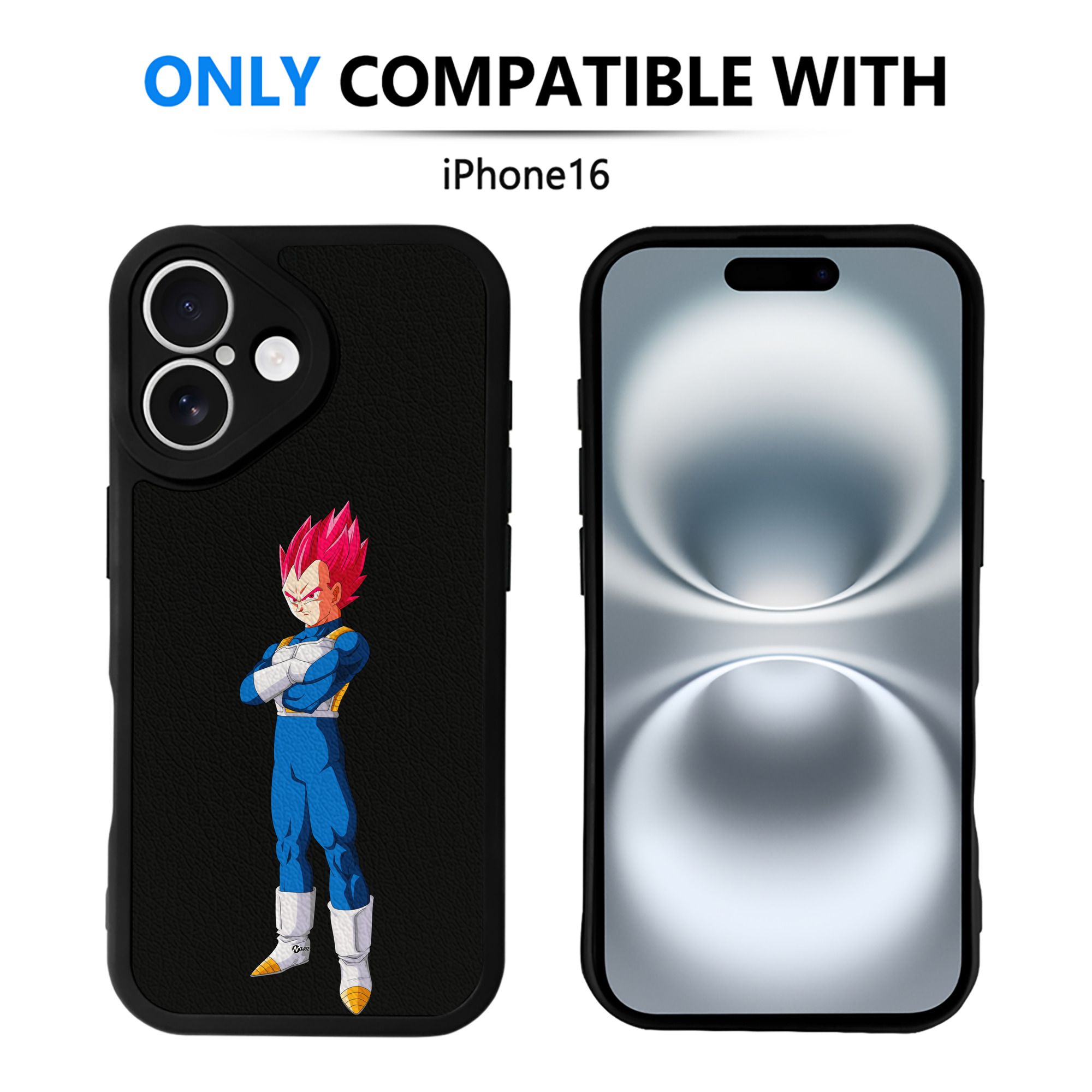 （画像用） ドラゴンボール ベジータ四世（Bejīta Yonsei）DRAGON BALL Vegeta IV 【iPhone 16シリーズ対応】シリコンスマホケース（レザー調） 材質：シリコン